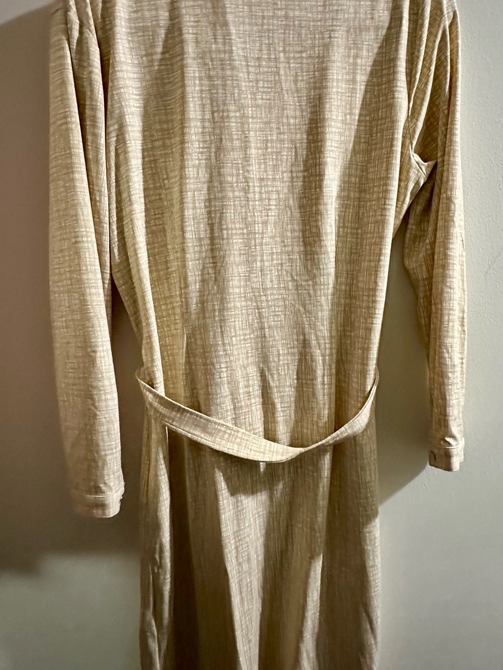 J McLaughlin Long Sleeve Beige Shirt Dress with Waist Tie new w tags - Picture 5 of 5